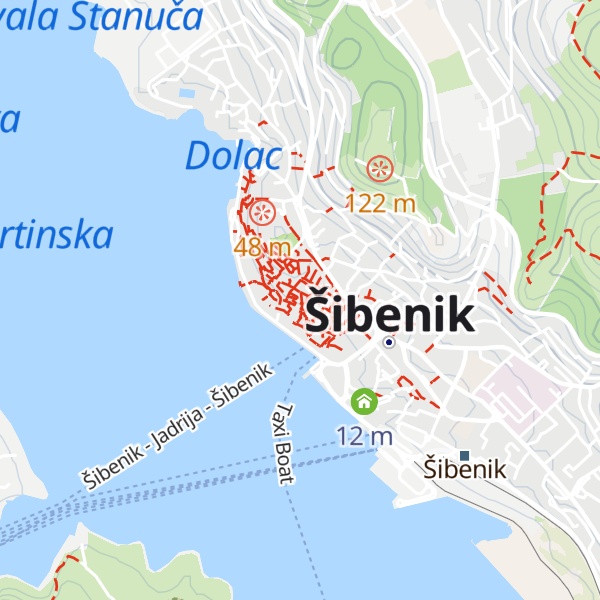 Map of Turistička zajednica Šibensko-kninske županije