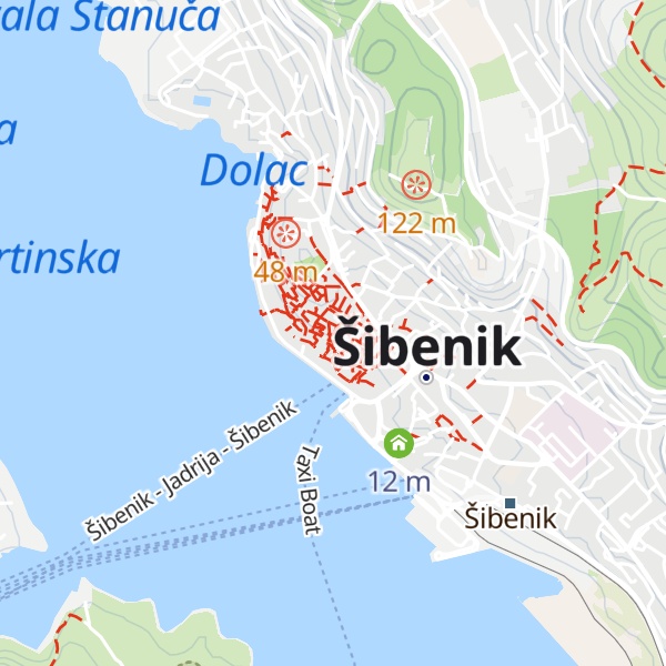 Map of Turistička zajednica grada Šibenika