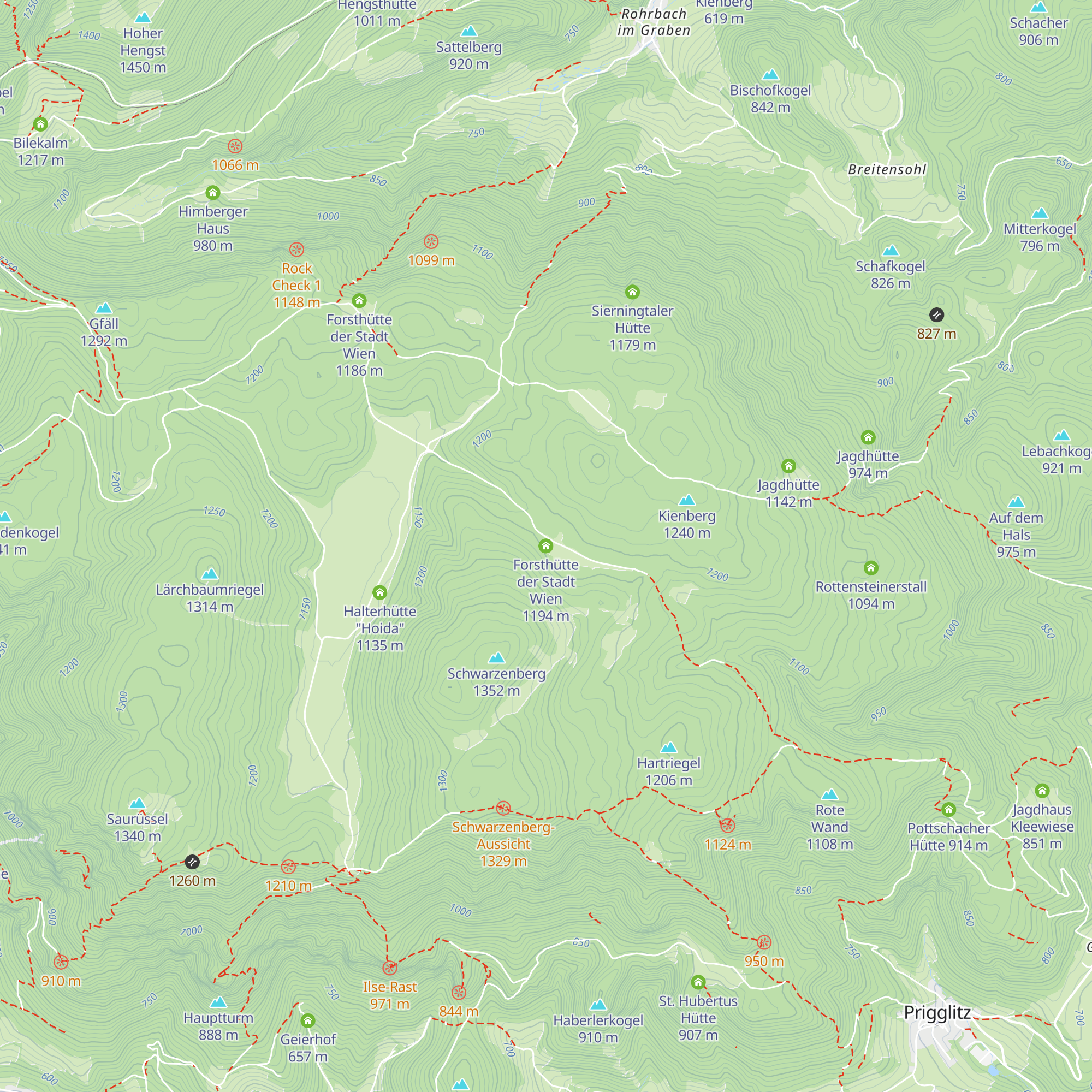 Forsthütte der Stadt Wien map