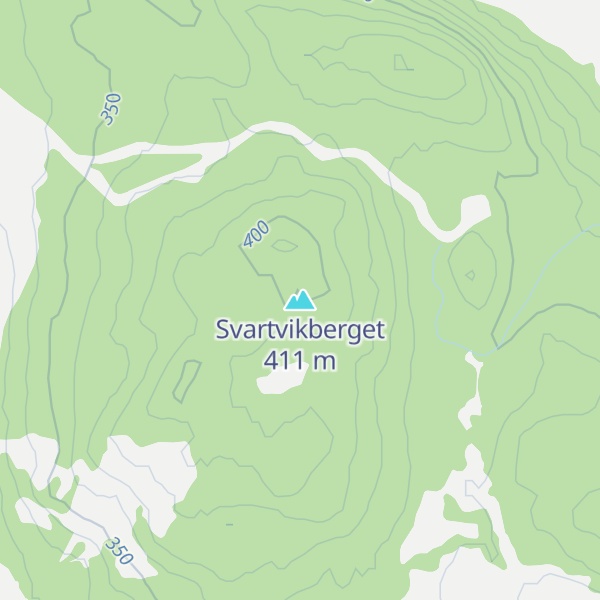 Map of Svartvikberget