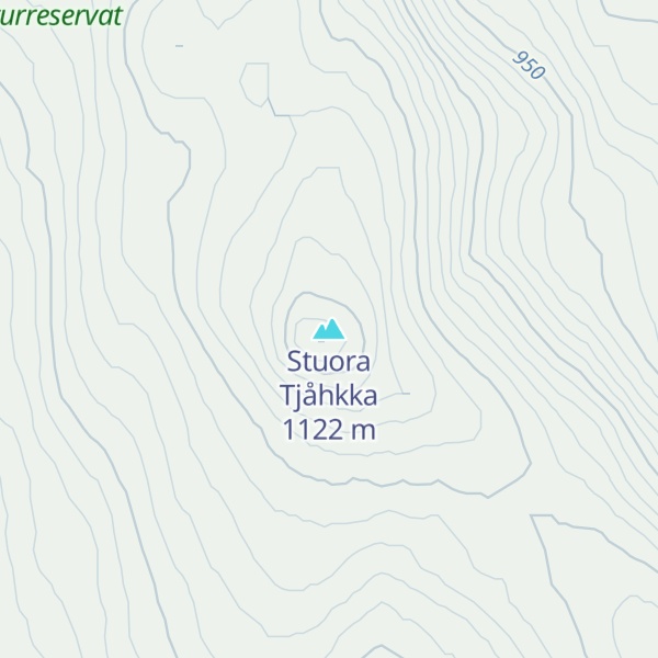 Map of Stuora Tjåhkka
