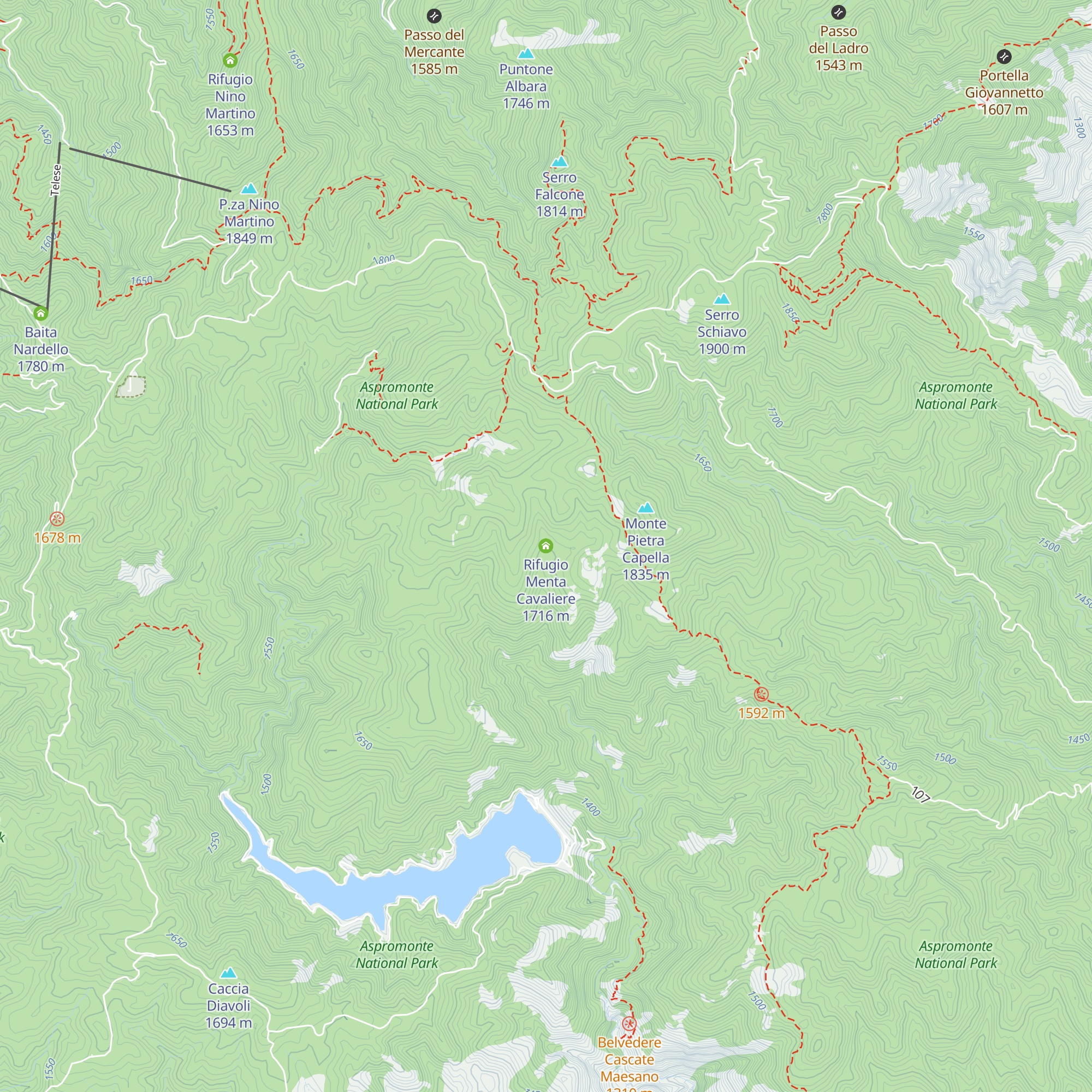 Rifugio Menta Cavaliere map
