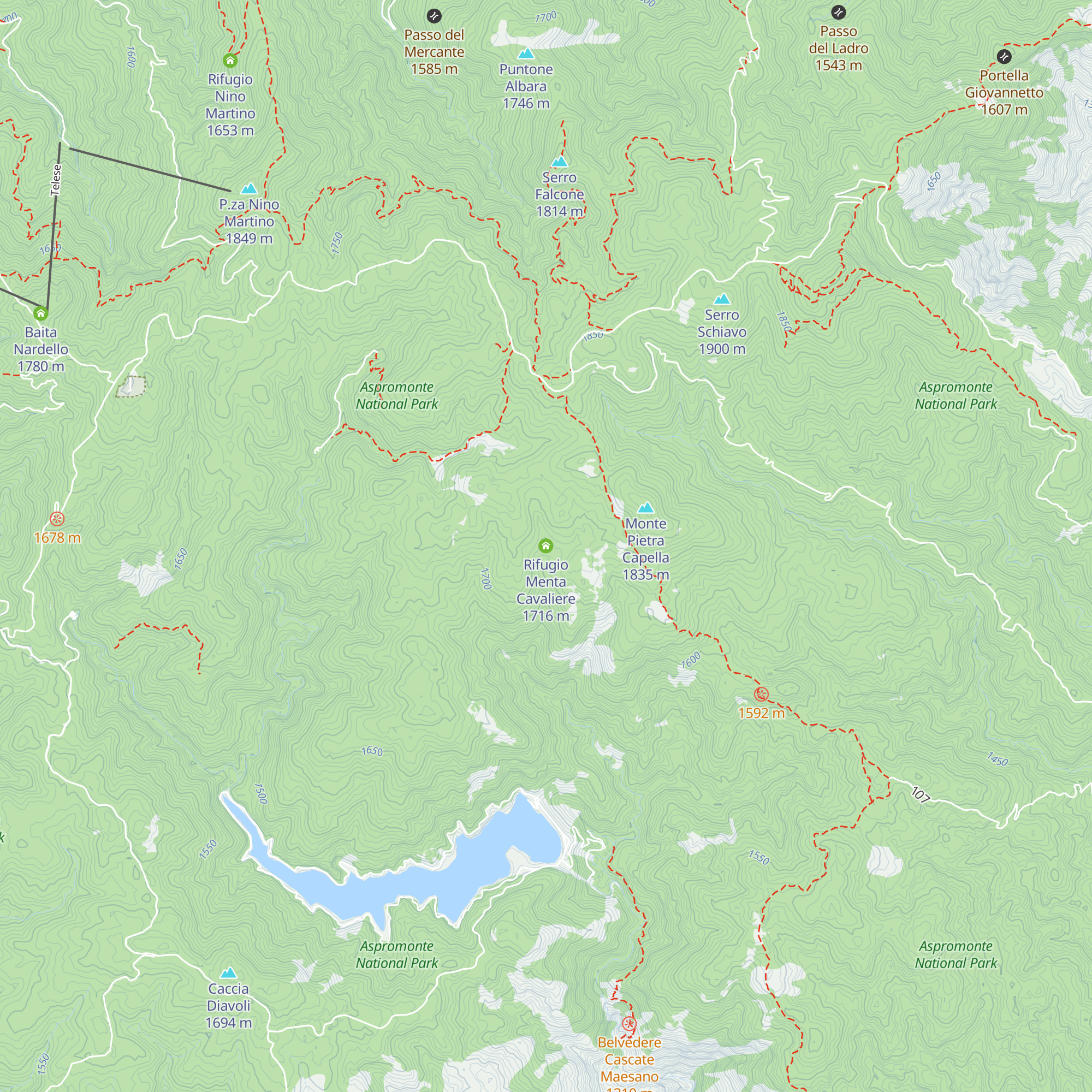 Rifugio Menta Cavaliere map