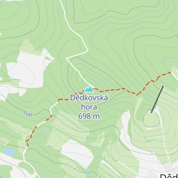 Map of Dědkovská hora