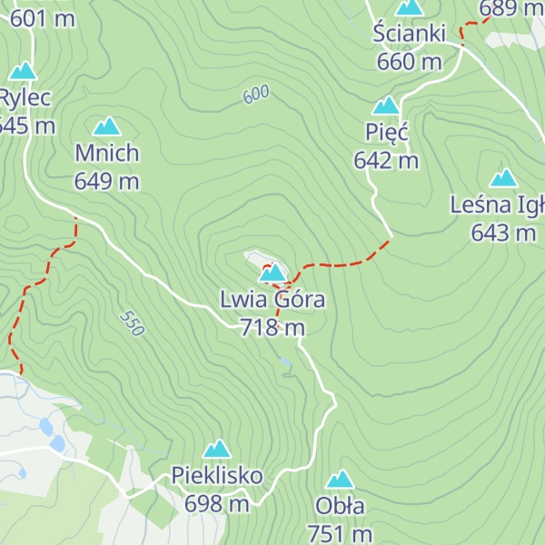 Map of Lwia Góra