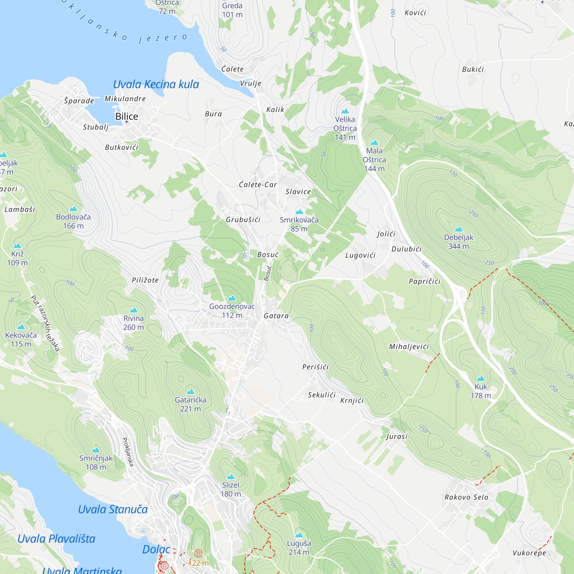 Suzuki Bilice map