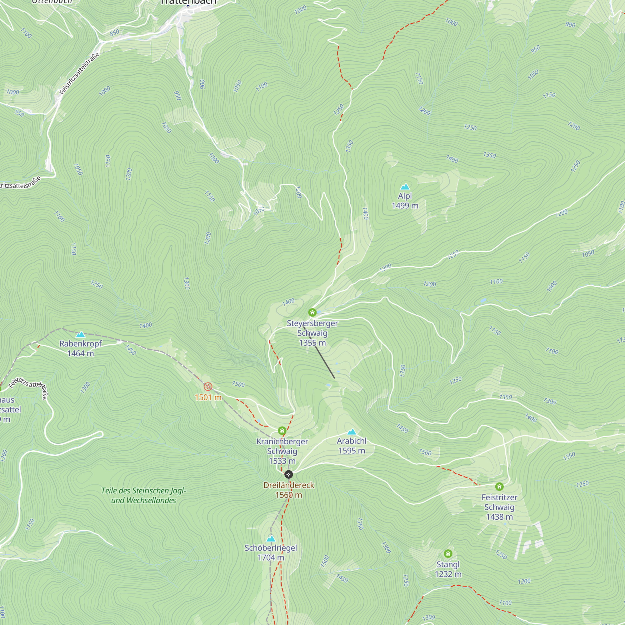 Steyersberger Schwaig map