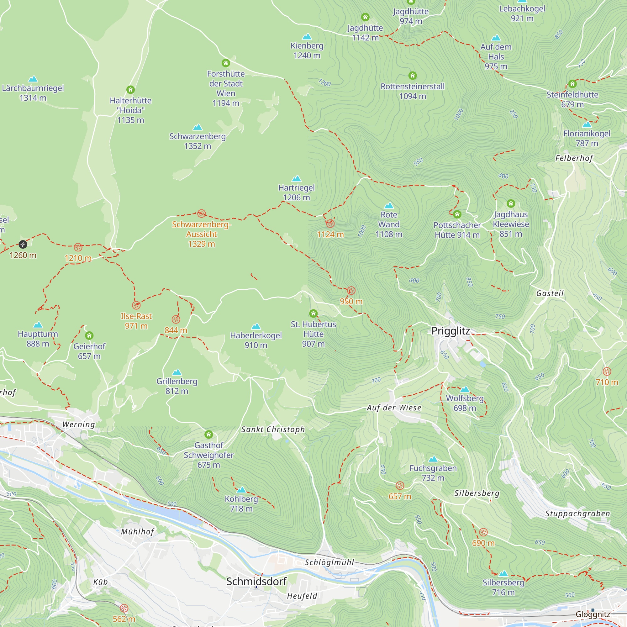 St. Hubertus Hütte map