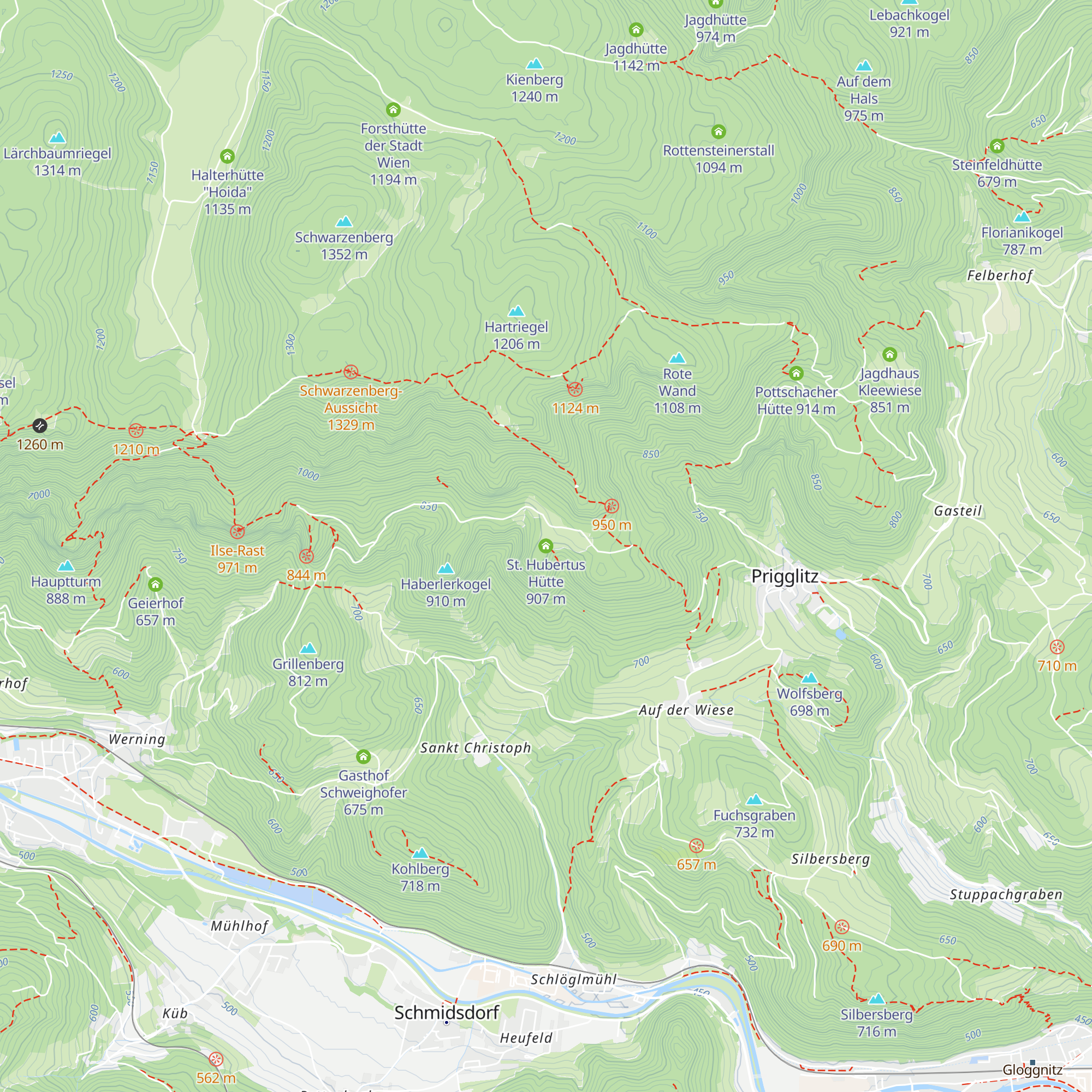 St. Hubertus Hütte map