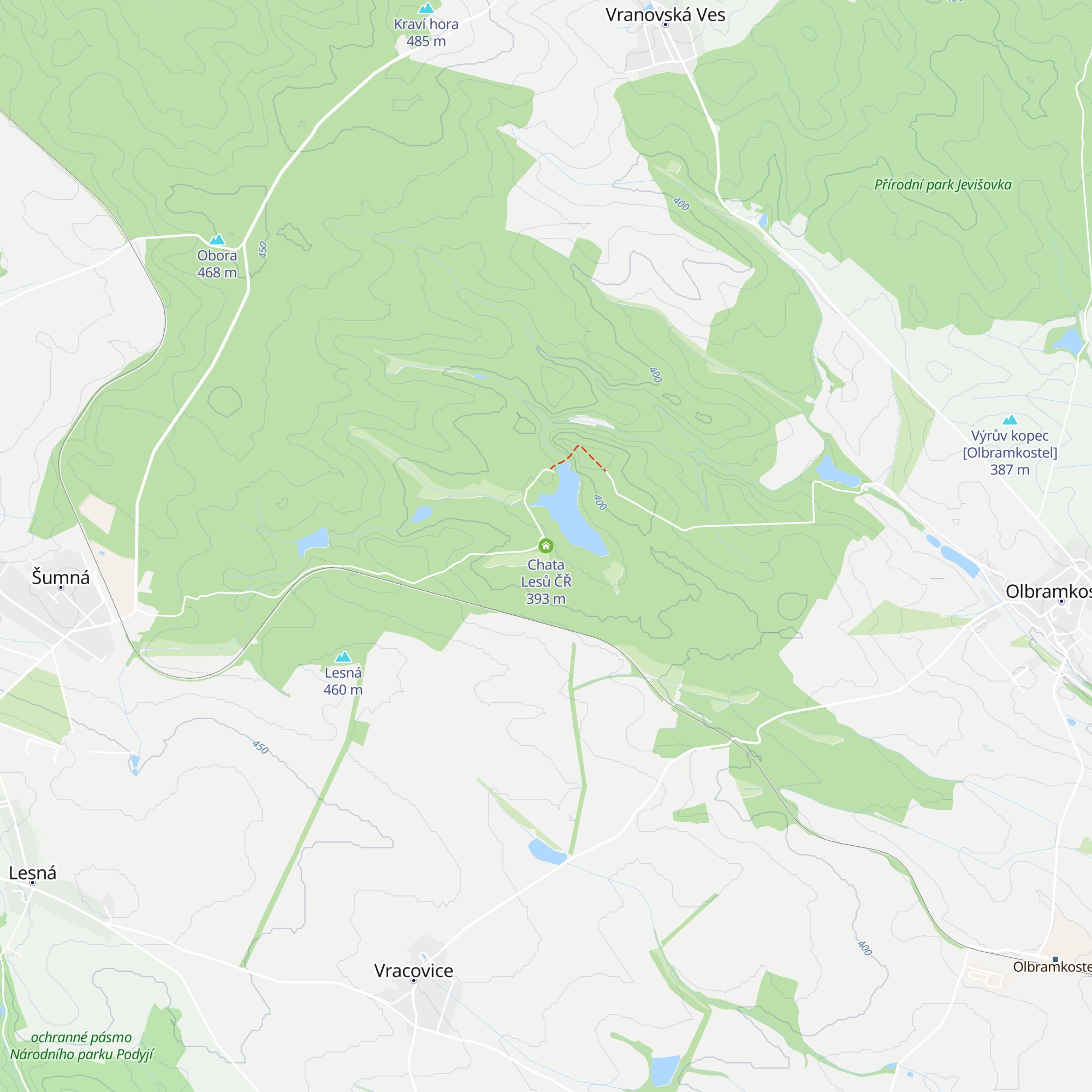 Chata Lesů ČŘ map