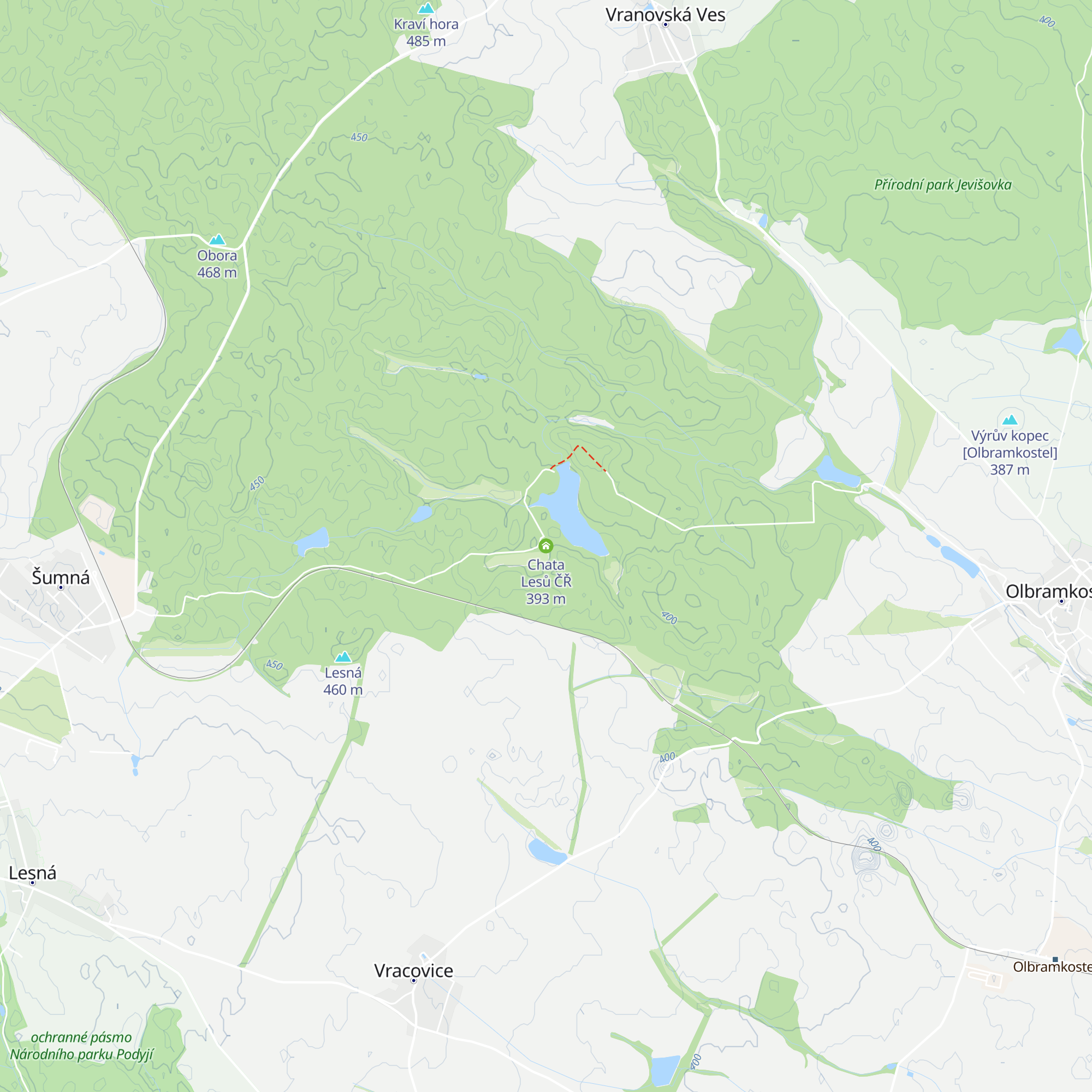 Chata Lesů ČŘ map