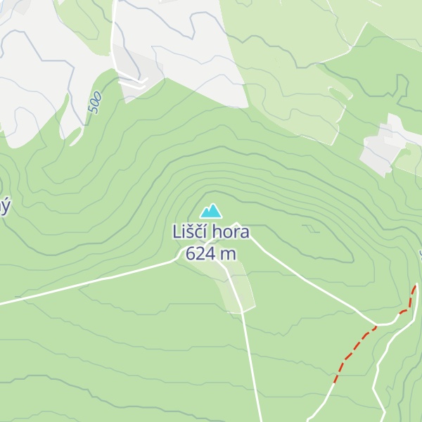 Map of Liščí hora
