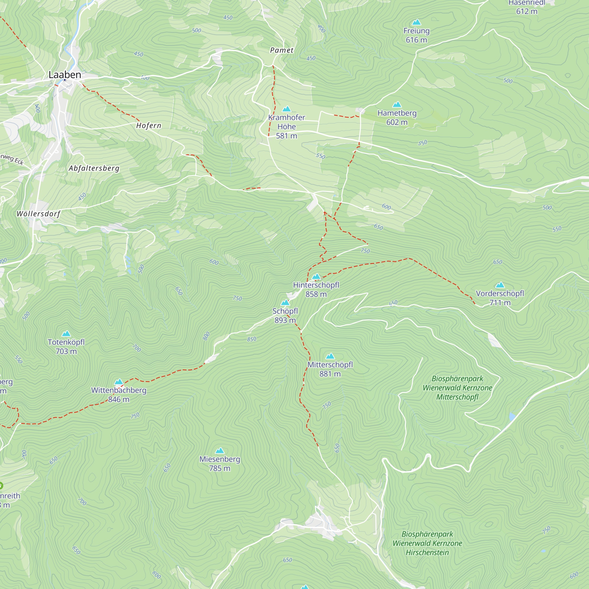 Schöpfl-Schutzhaus map