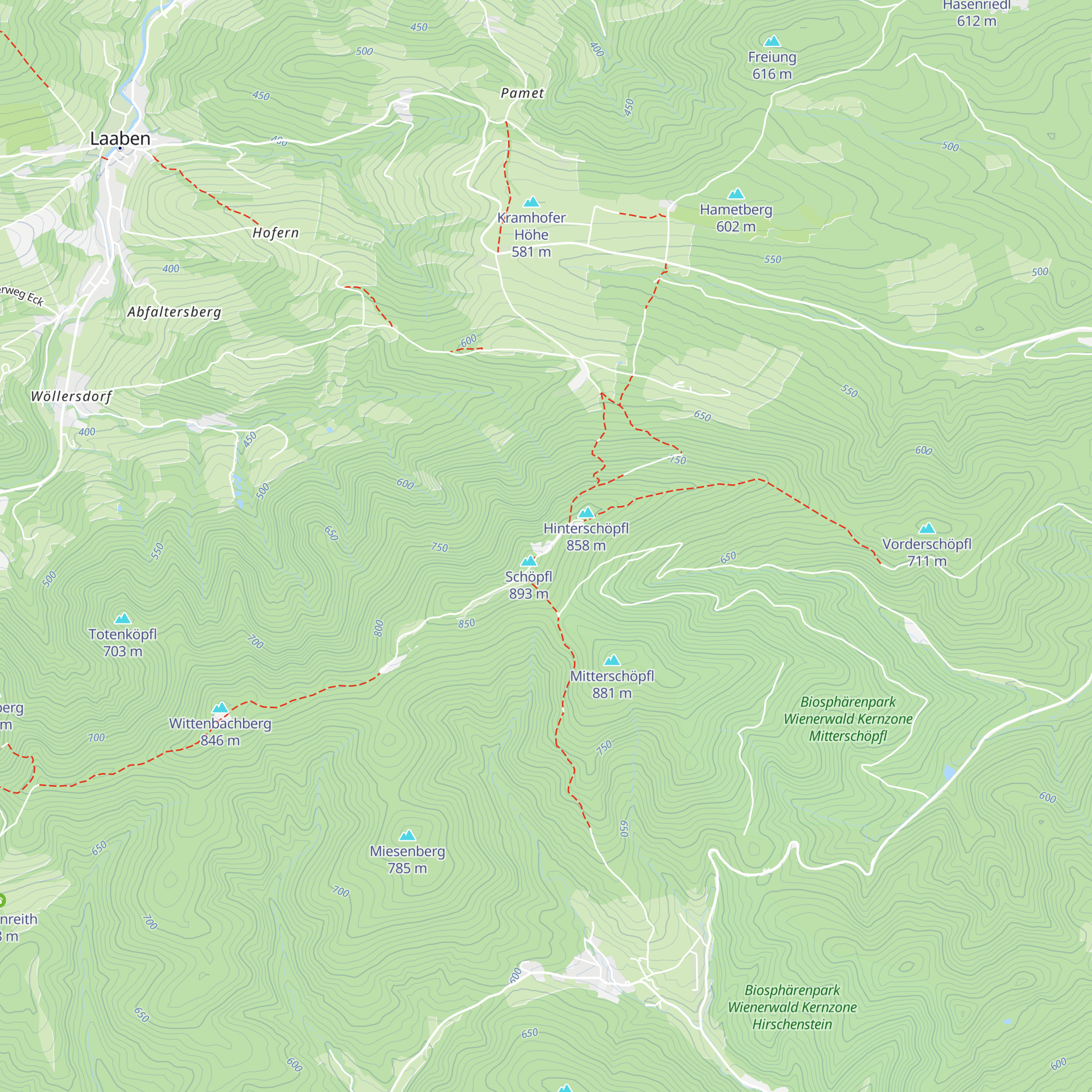 Schöpfl-Schutzhaus map