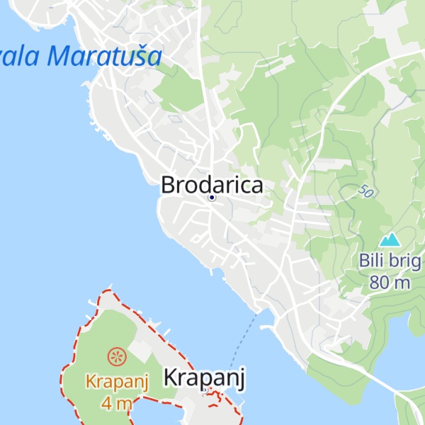 Map of Turistička zajednica Brodarica - Krapanj