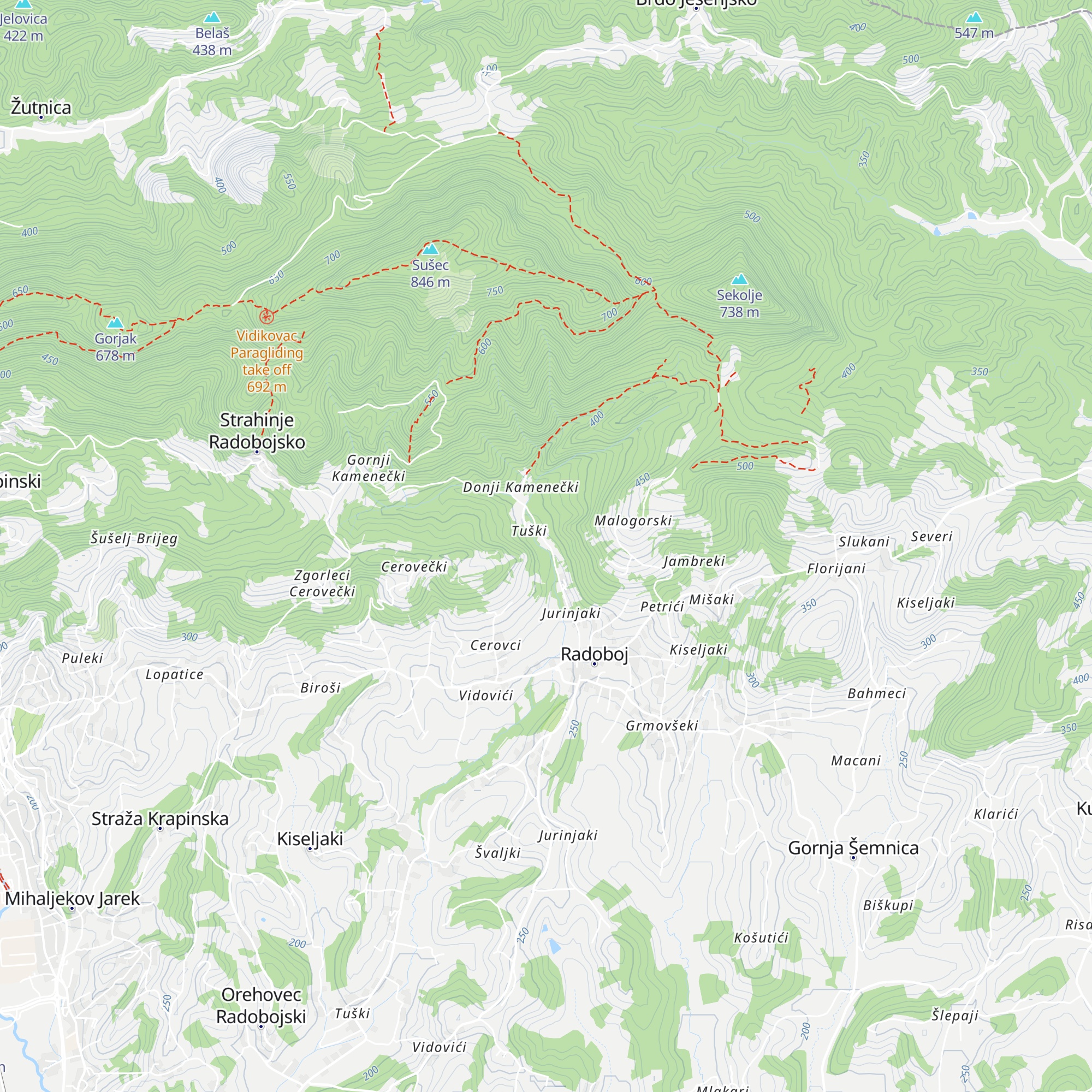 Planinarski dom Radoboj map