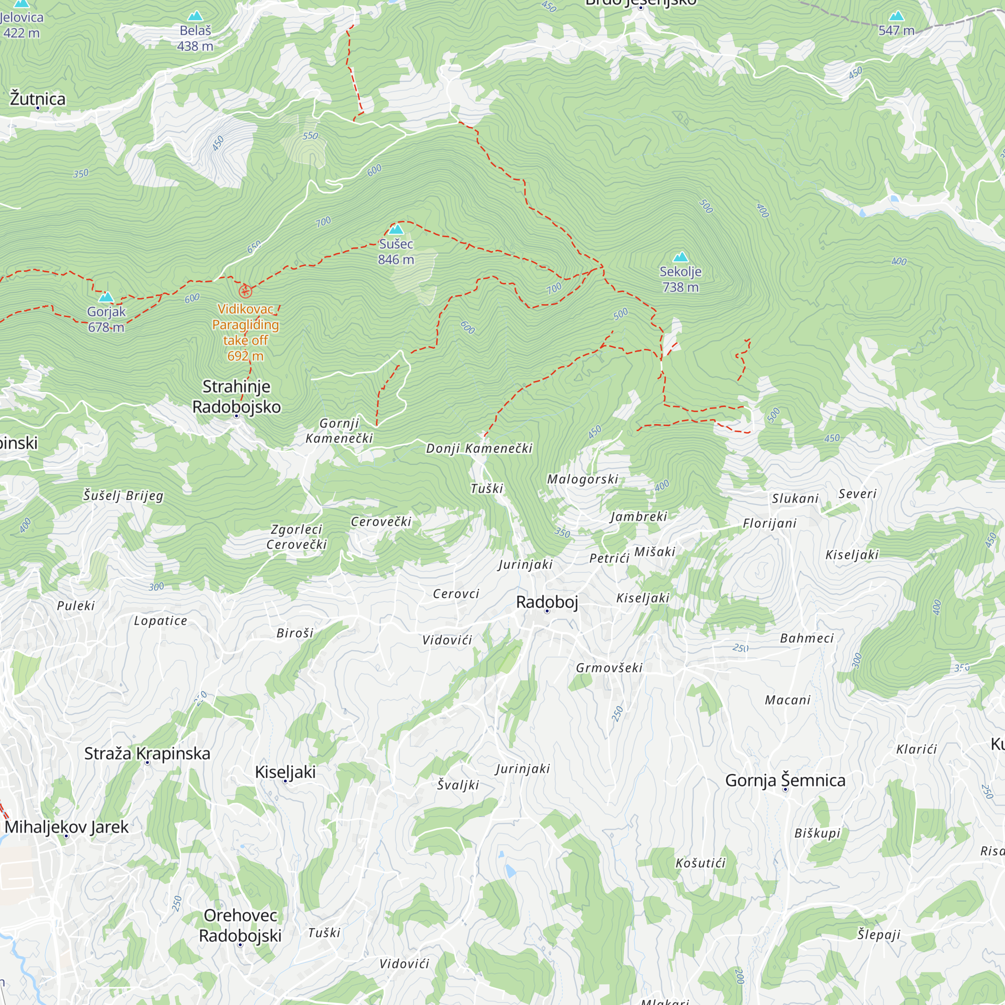Planinarski dom Radoboj map