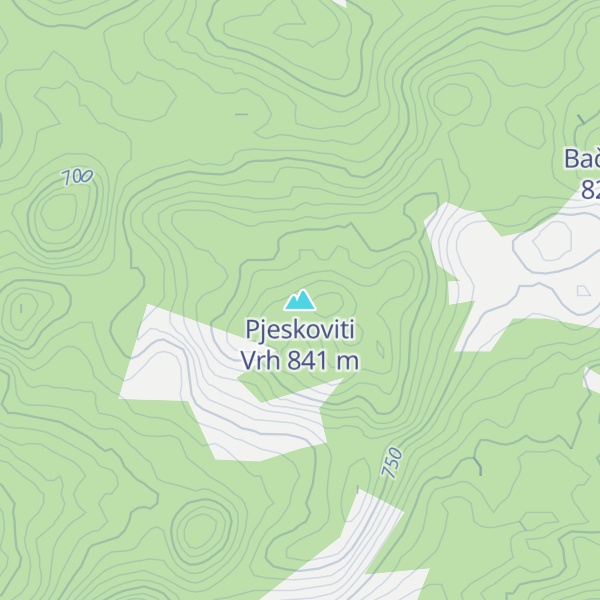 Map of Pjeskoviti Vrh