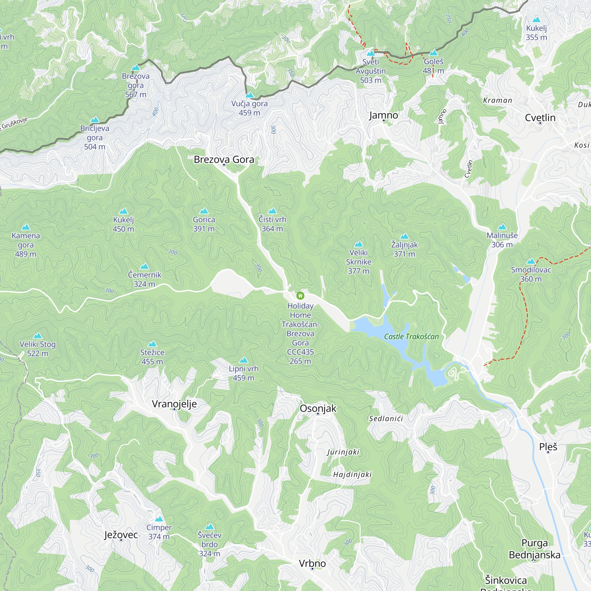 Holiday Home Trakošćan-Brezova Gora CCC436 map