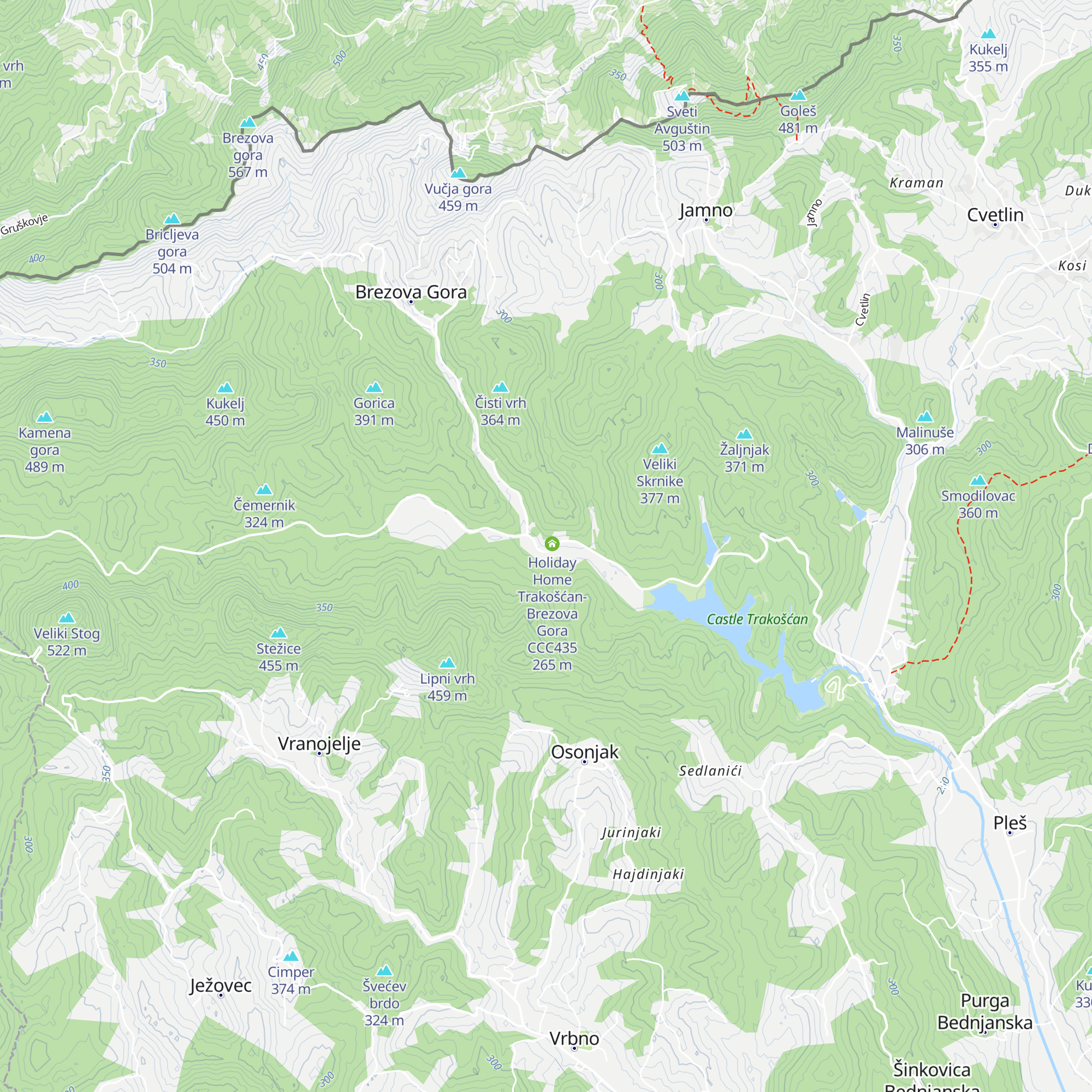 Holiday Home Trakošćan-Brezova Gora CCC437 map