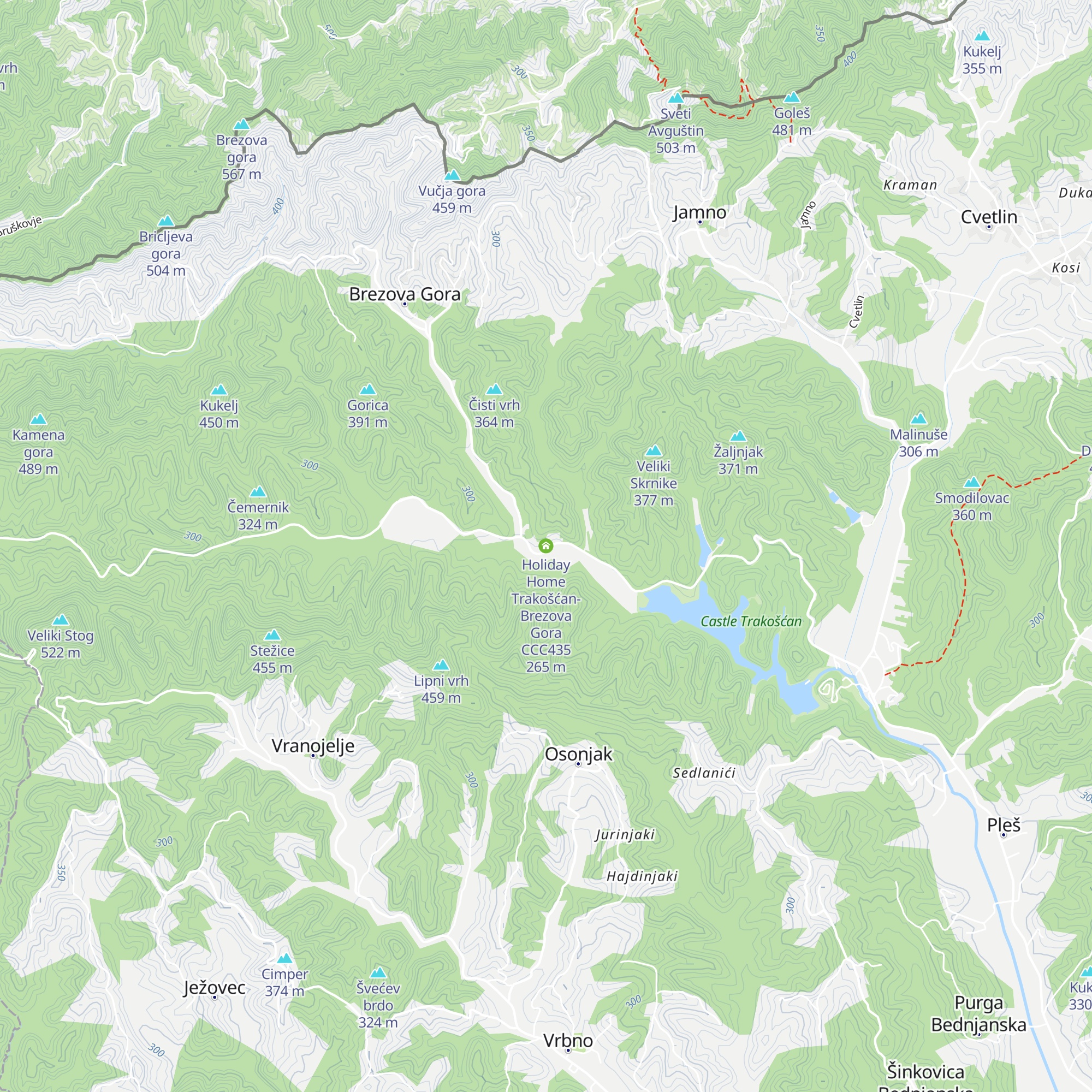 Holiday Home Trakošćan-Brezova Gora CCC435 map