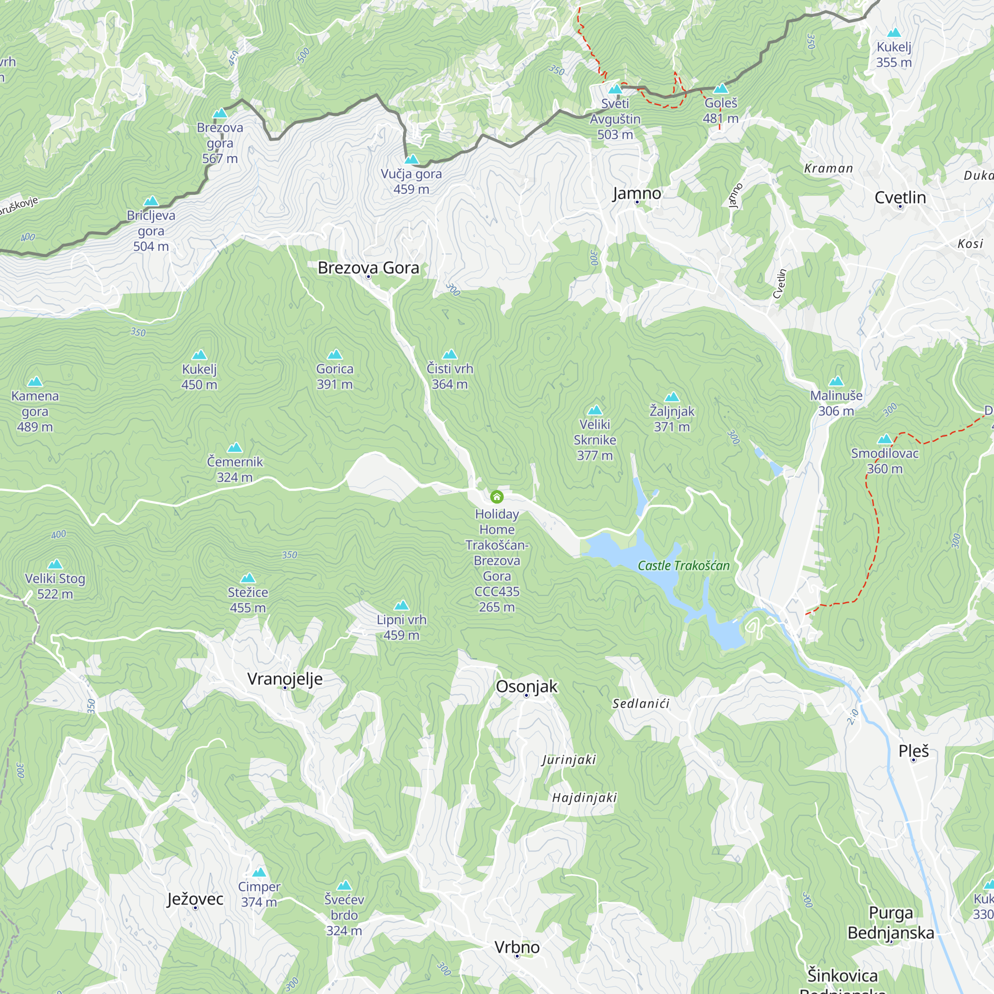 Holiday Home Trakošćan-Brezova Gora CCC435 map
