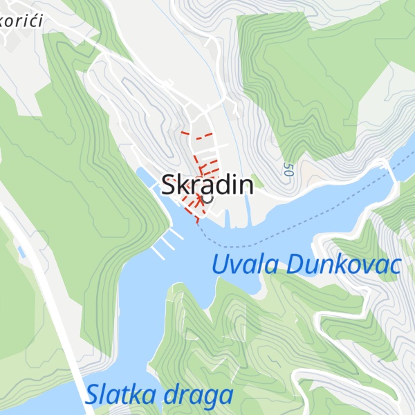 Map of Nacionalni park Krka
