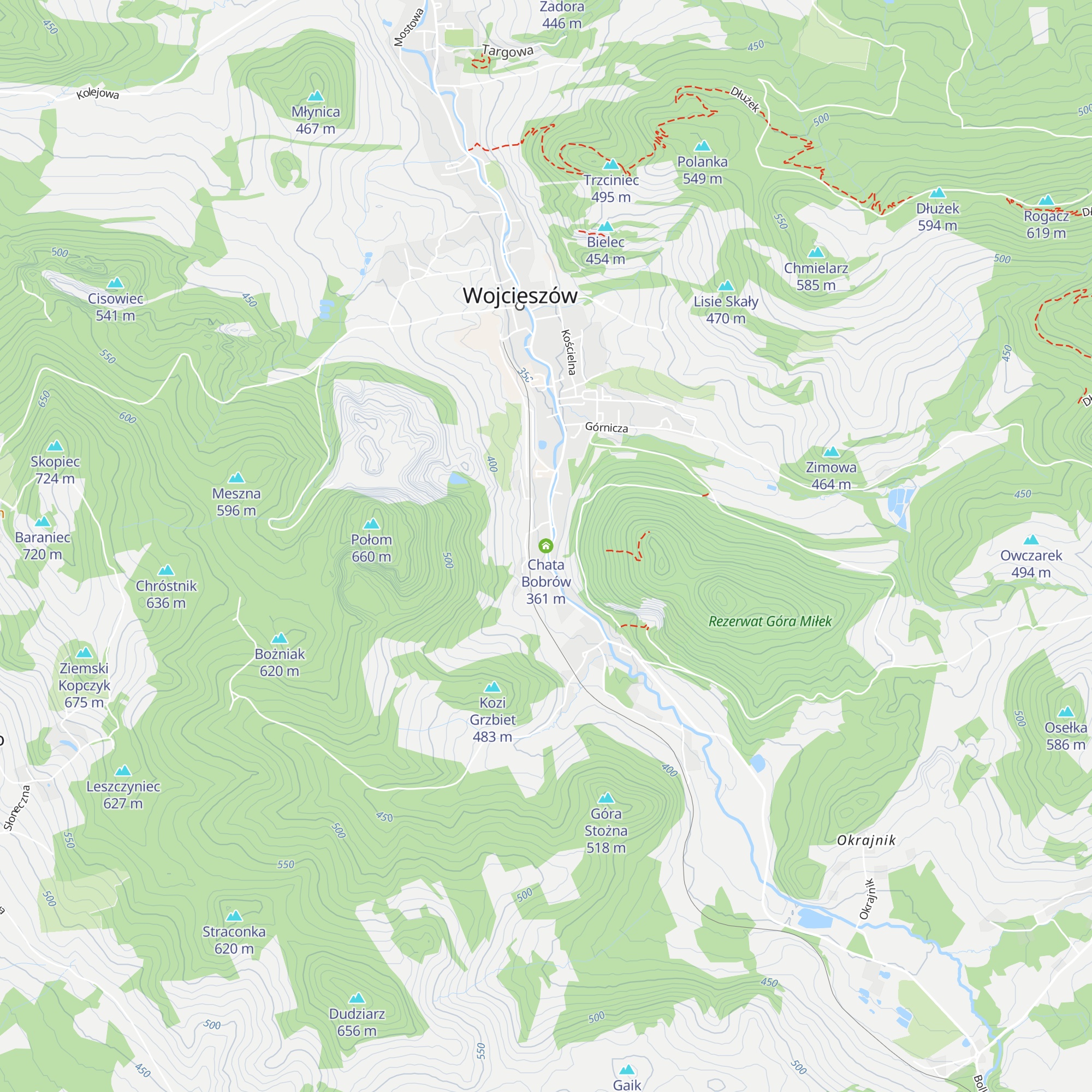 Chata Bobrów map