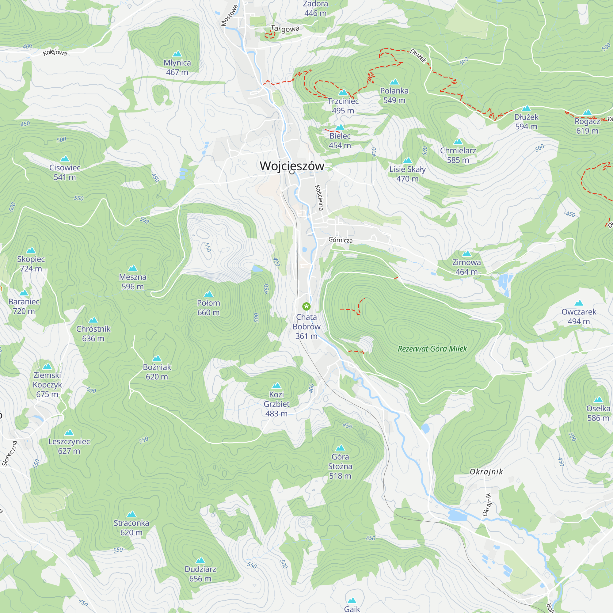 Chata Bobrów map