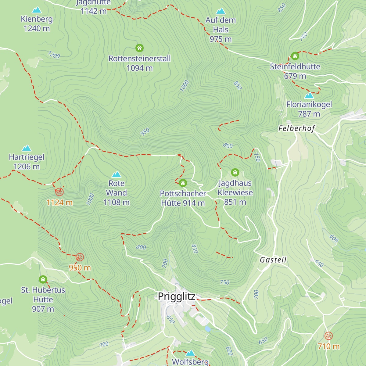 Pottschacher Hütte map