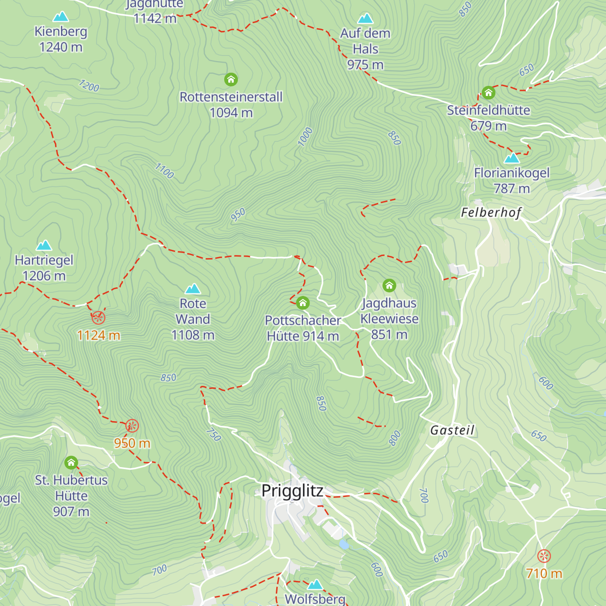 Pottschacher Hütte map
