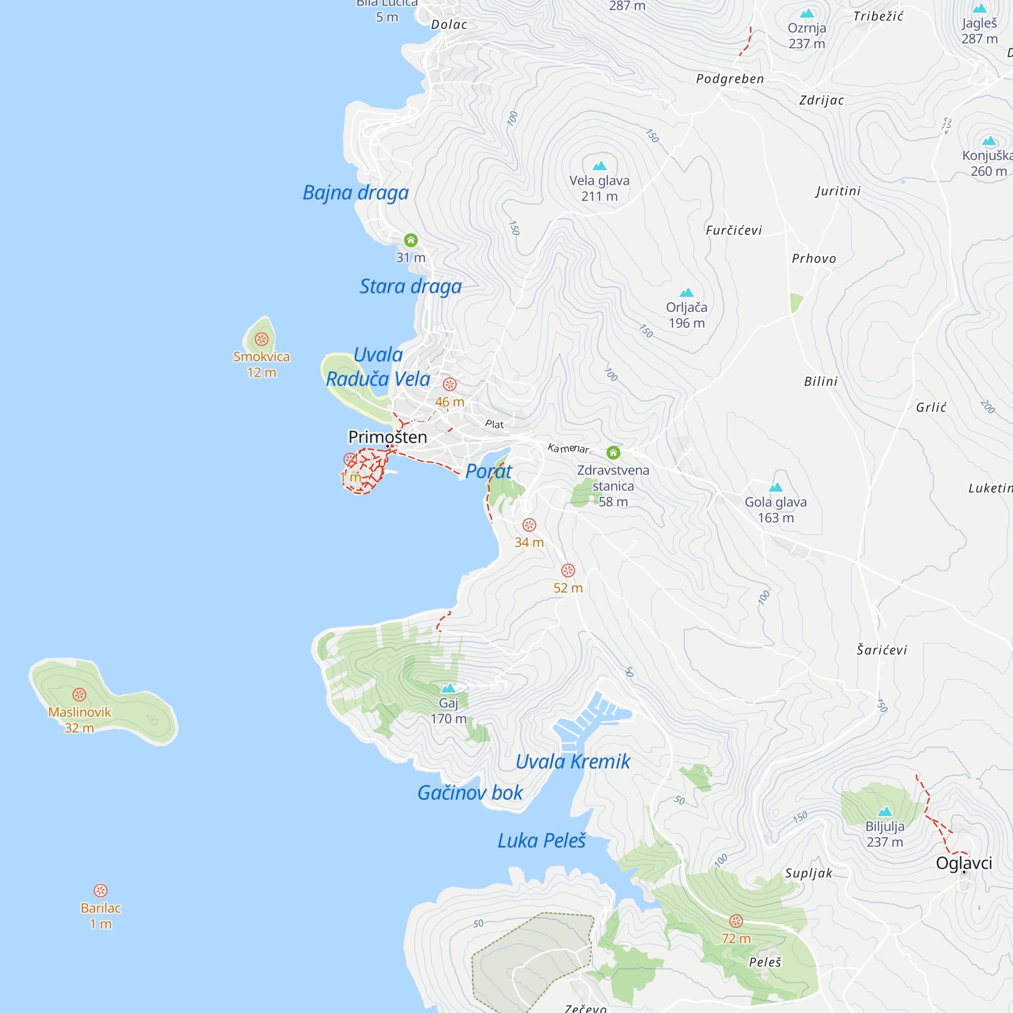 Marina Lučica map