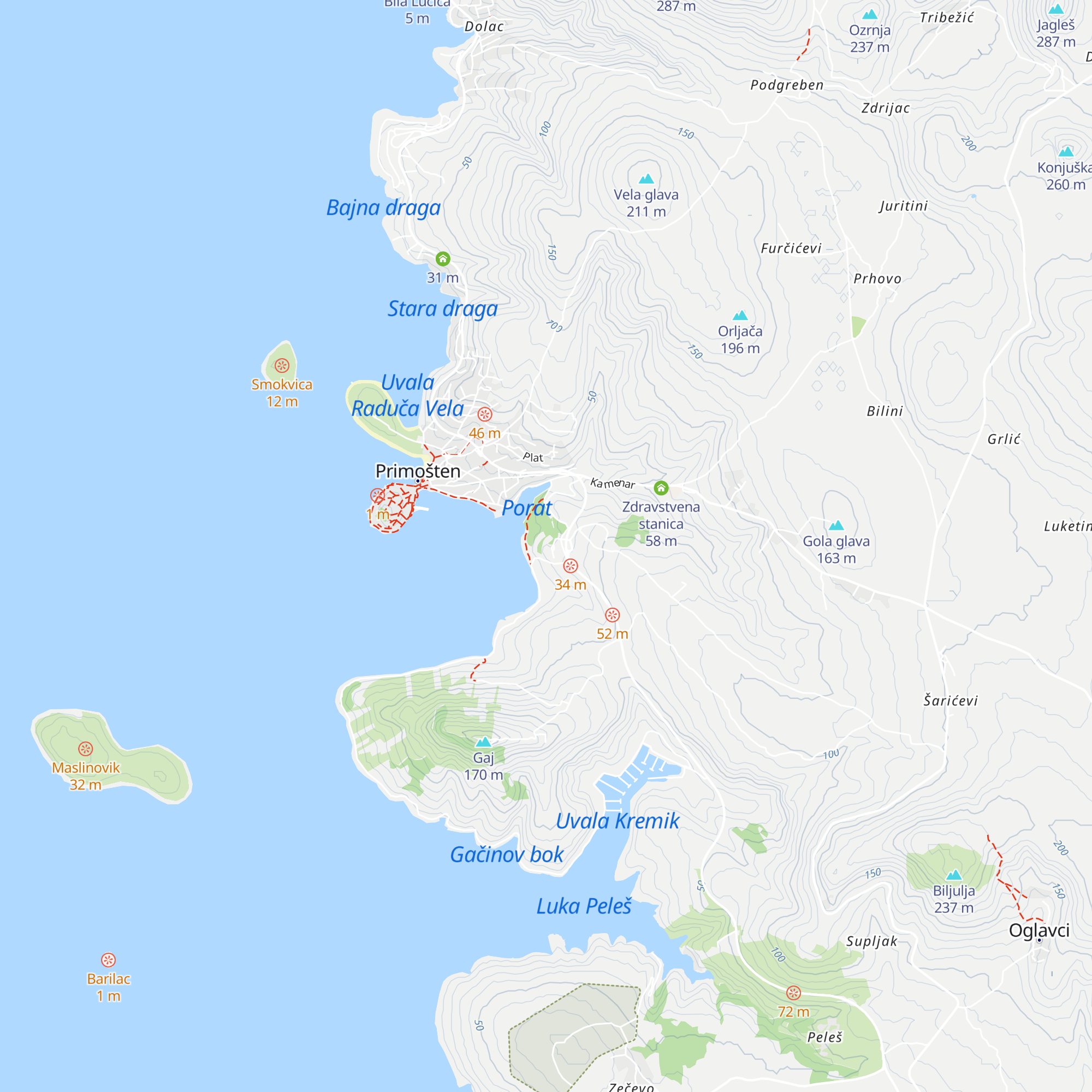 Marina Lučica map