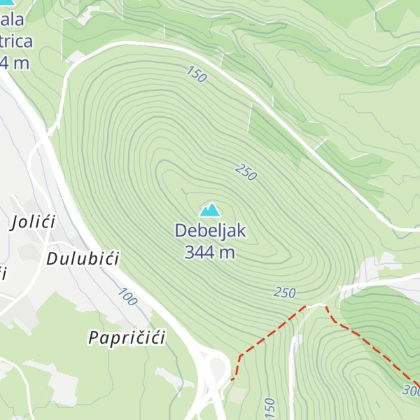 Map of Debeljak