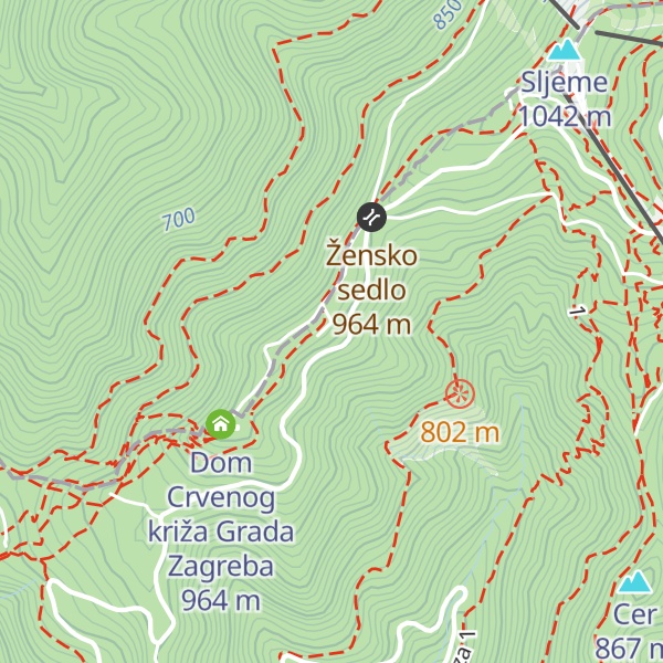 Map of Pension Medvednica