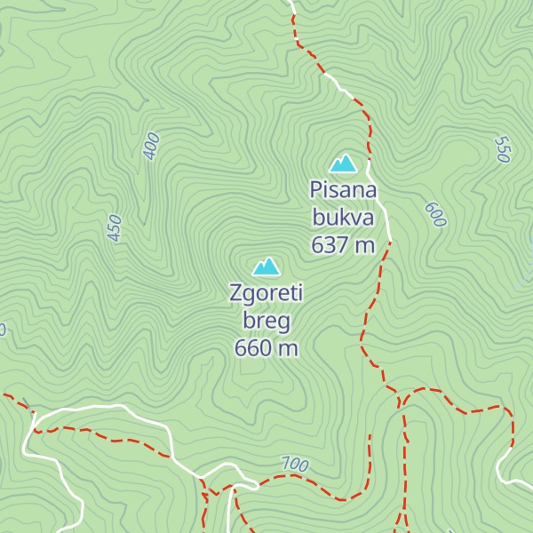 Map of Zgoreti breg