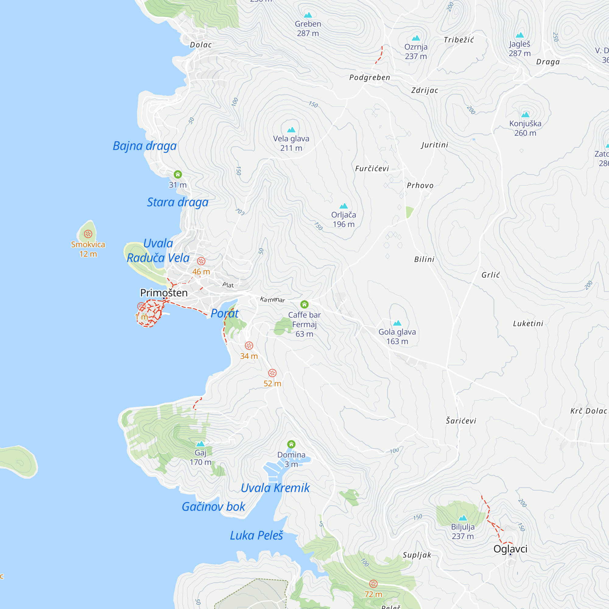 Caffe bar Fermaj map