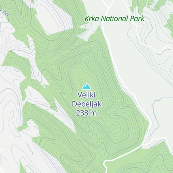 Map of Veliki Debeljak