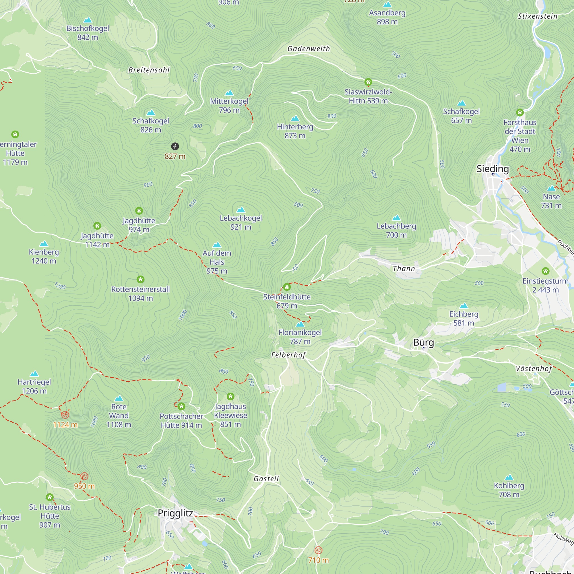Steinfeldhütte map