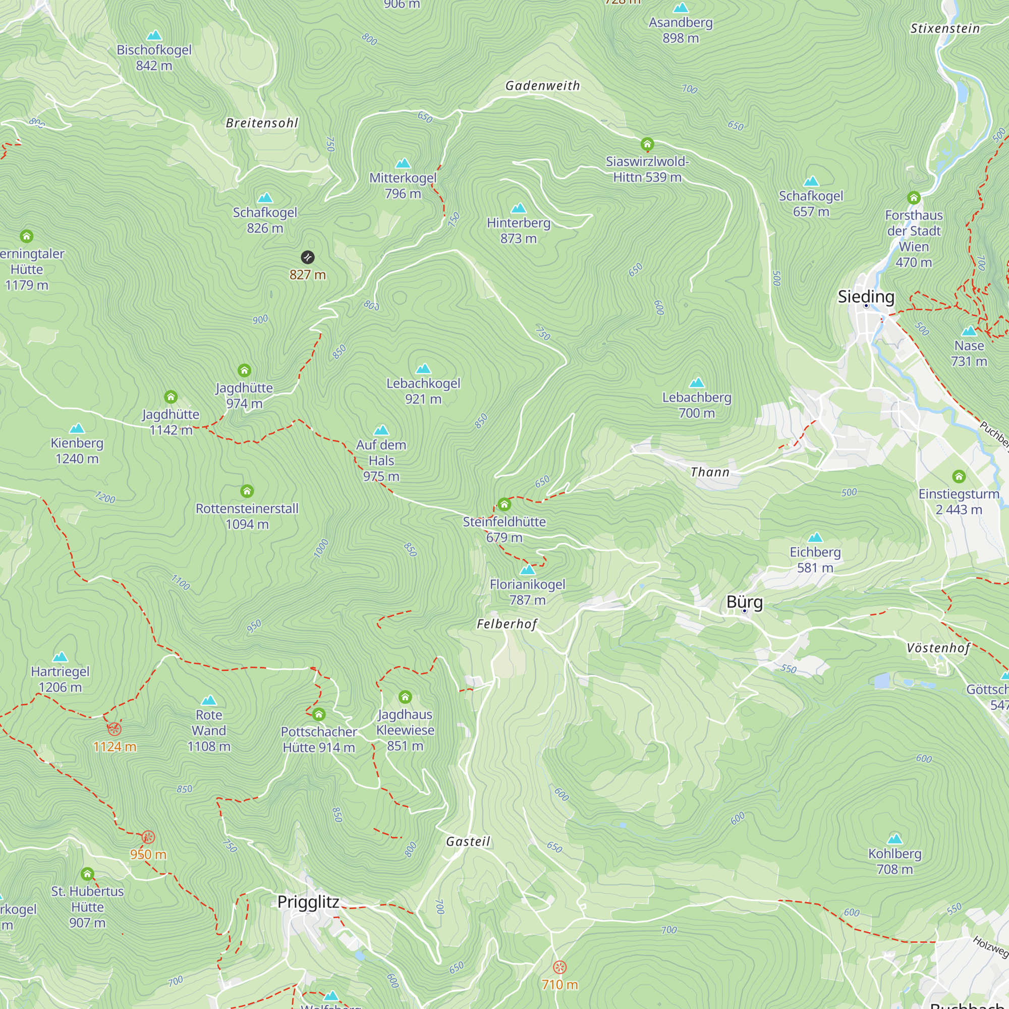 Steinfeldhütte map