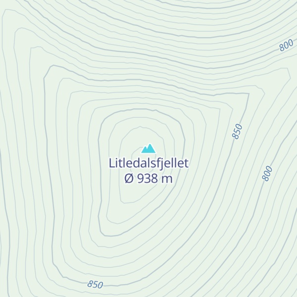 Map of Litledalsfjellet Ø