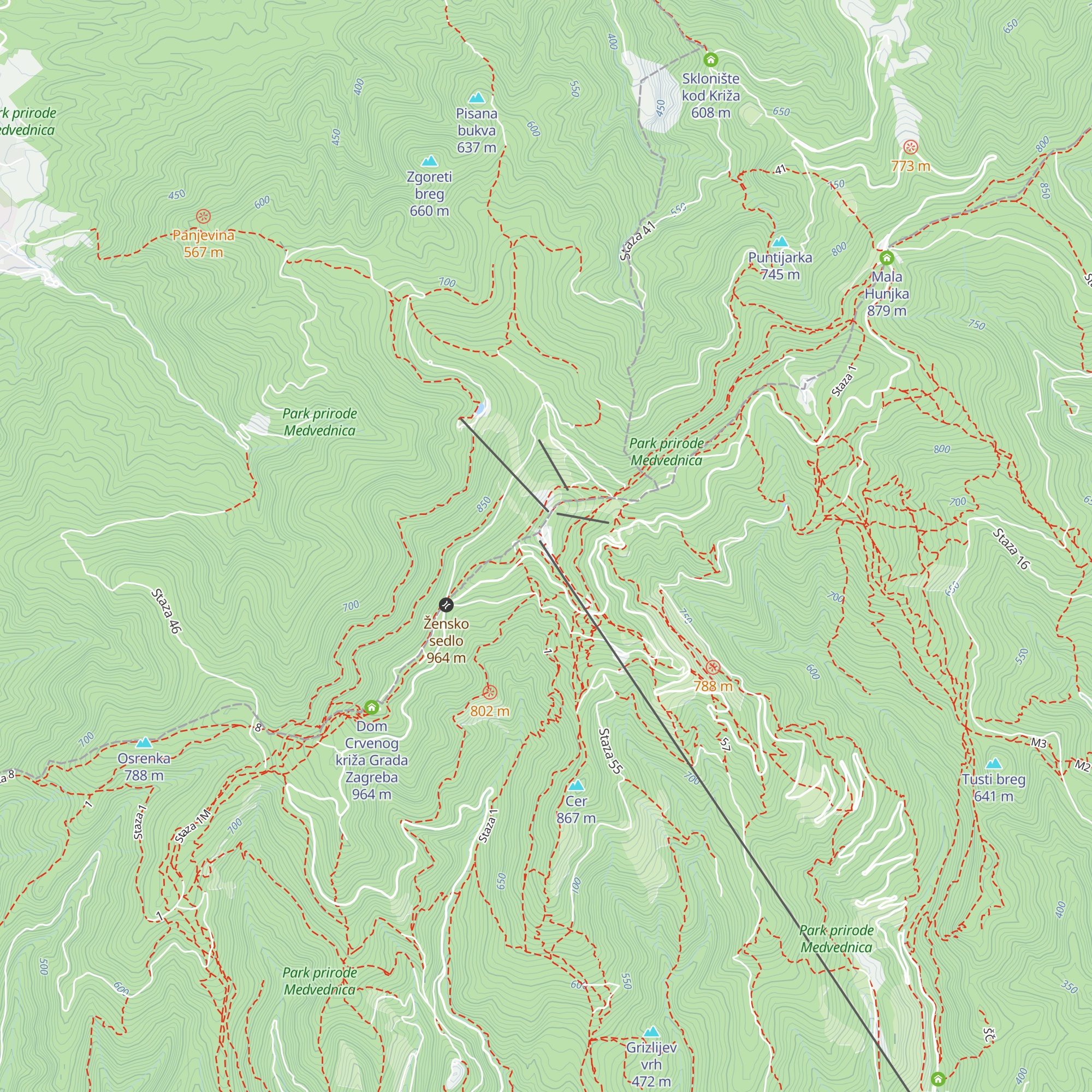 Kućica Sljeme map