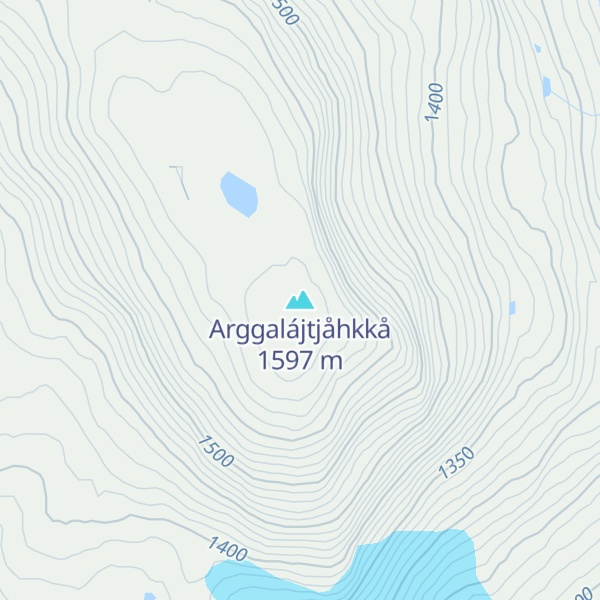 Map of Arggalájtjåhkkå