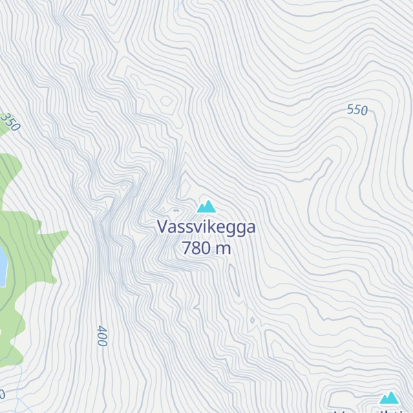 Map of Vassvikegga