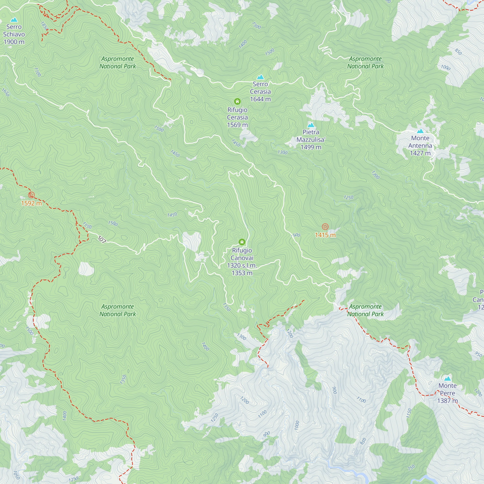 Rifugio Canovai 1320 s.l.m. map
