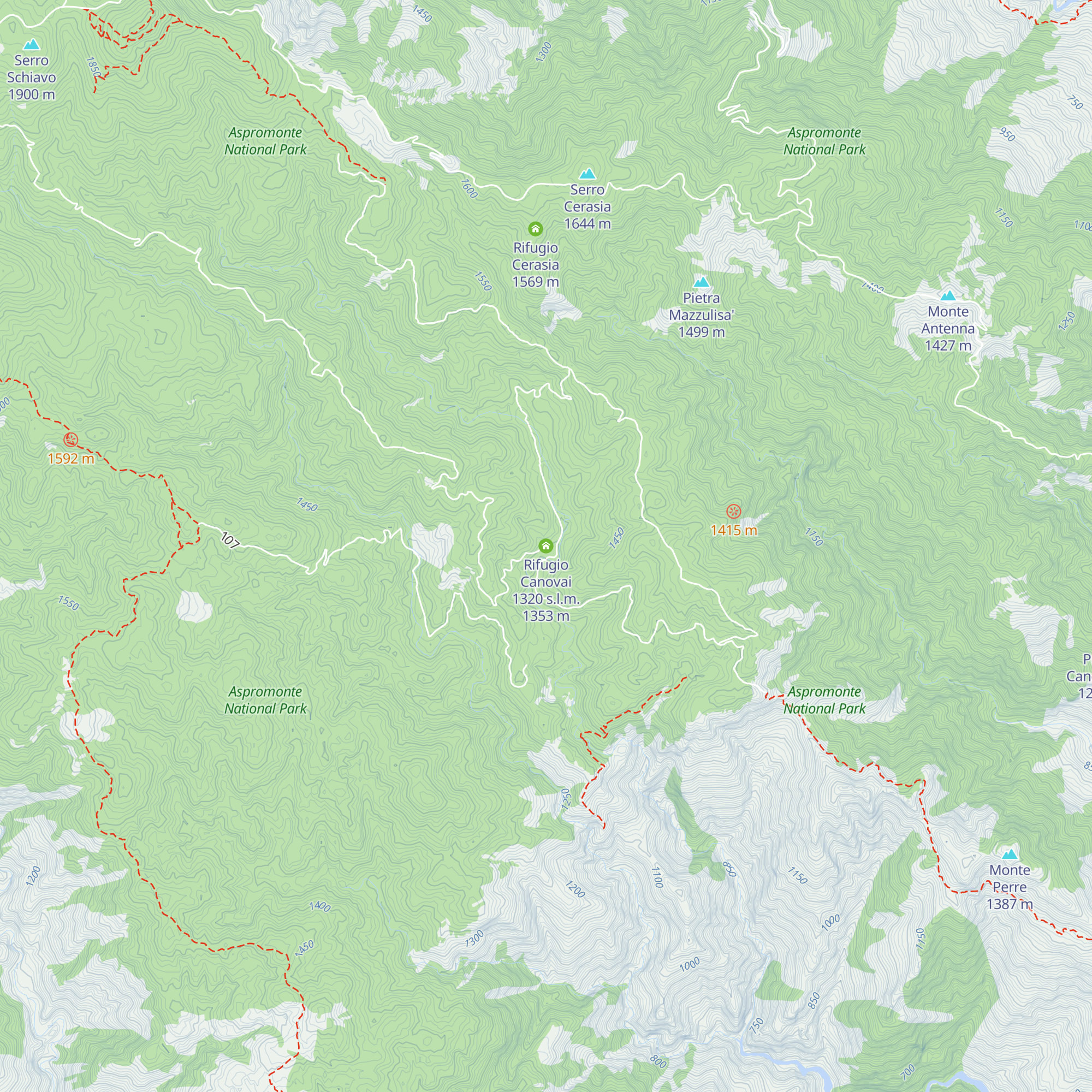Rifugio Canovai 1320 s.l.m. map