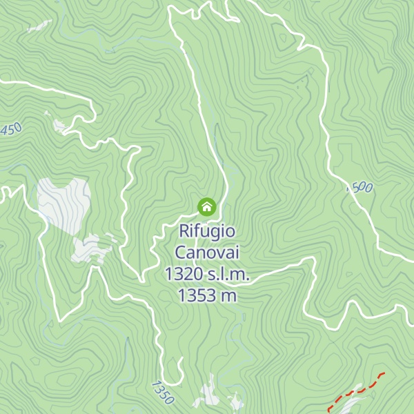 Map of Rifugio Canovai 1320 s.l.m.