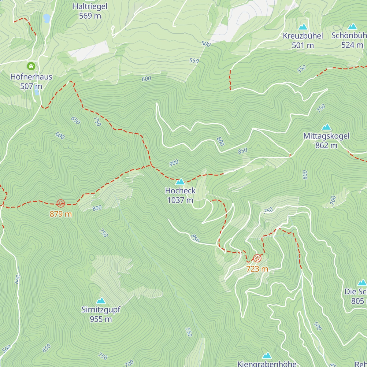 Hocheck-Schutzhaus map