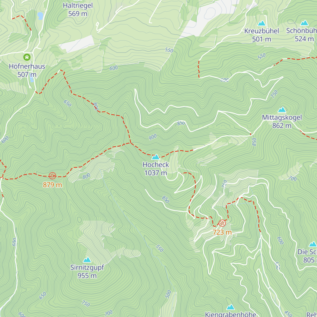 Hocheck-Schutzhaus map