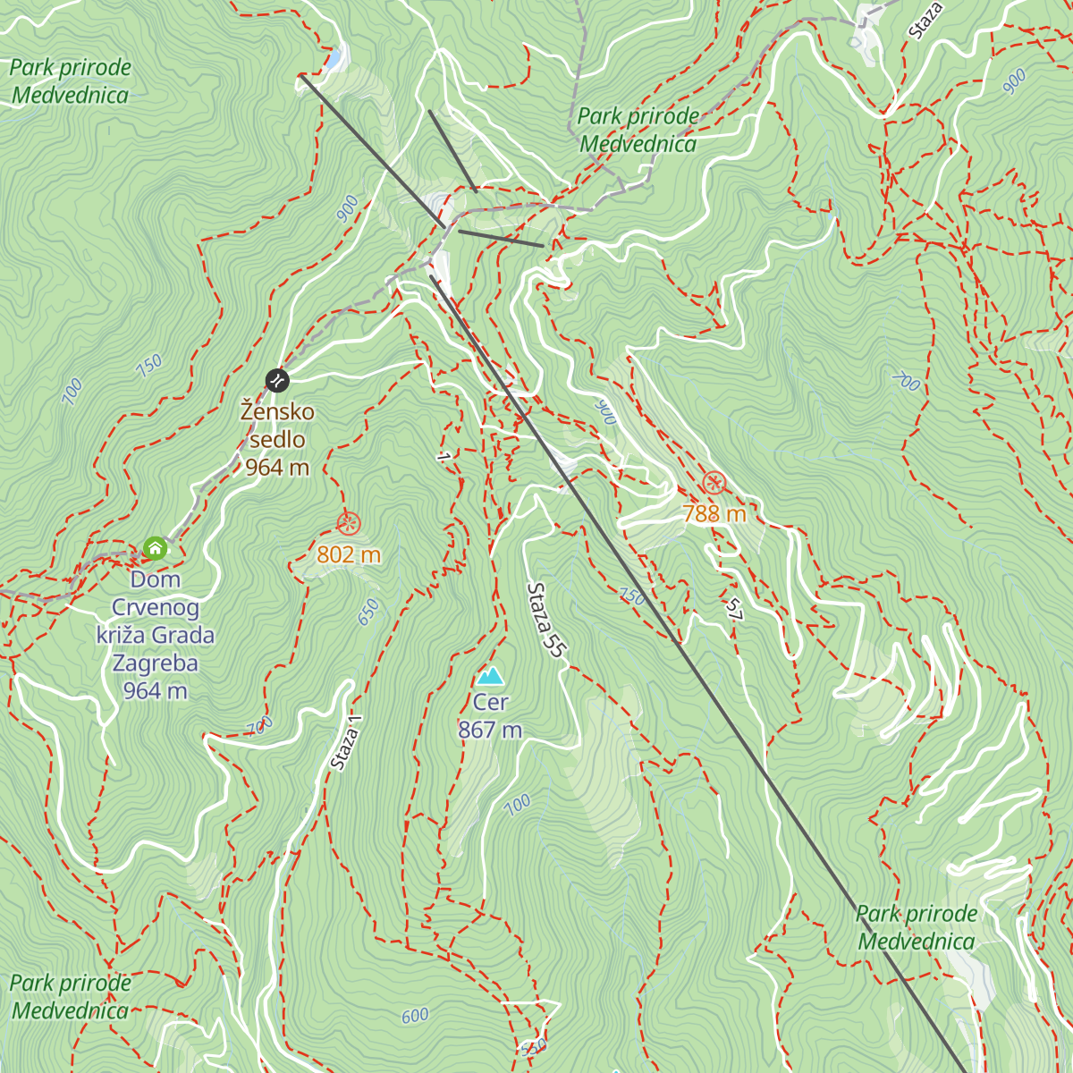 Pomoćni objekt sanatorija map